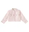 Tutu Du Monde Aubazine Cropped Tweed Jacket In Pink