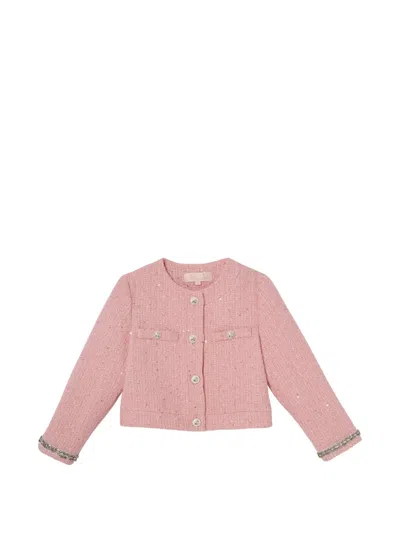Tutu Du Monde Kids' Audrey Button Embellished Jacket In Pink
