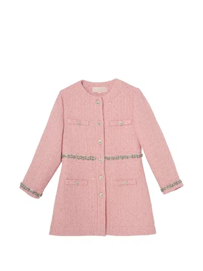 Tutu Du Monde Kids' Audrey Sequin Embellished Coat In Pink