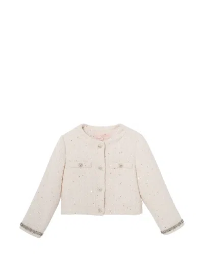 Tutu Du Monde Kids' Audrey Sequin Embellished Jacket In White
