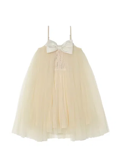 Tutu Du Monde Kids' Ayan Bow-detail Dress In Neutral