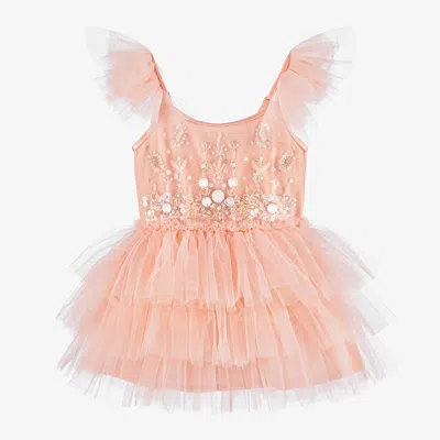 Tutu Du Monde Baby Girls Pink Beaded Tulle Tutu Dress