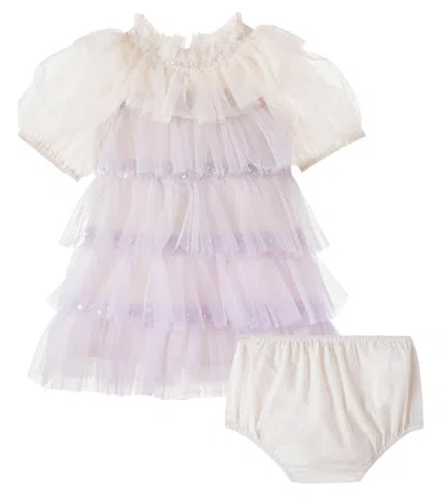 Tutu Du Monde Baby Love Parade Dress And Bloomers Set In White