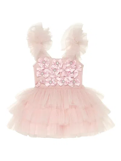 Tutu Du Monde Babies' Ballet Bow Embellished Tulle Party Dress In Pink