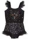 Tutu Du Monde Bébé Bad Luck Kitty Onesie In Black