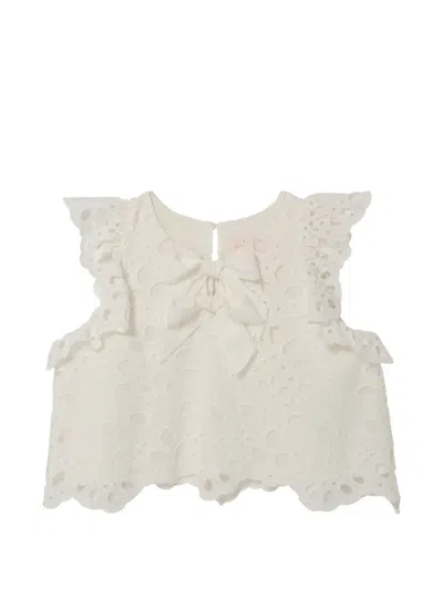 Tutu Du Monde Babies' Bow Ruffled Top In White