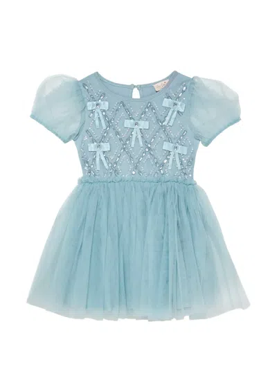 Tutu Du Monde Babies' Bow-embellishment Dress In Blue