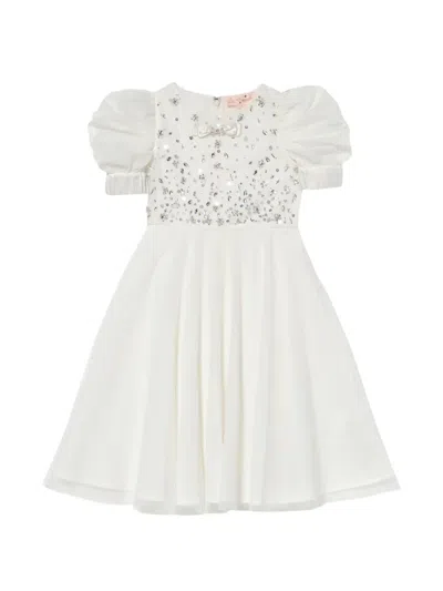 Tutu Du Monde Kids' Crystal Dance Embellished Tulle Dress In White