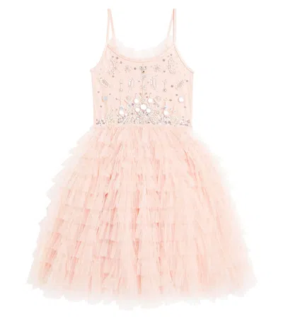 Tutu Du Monde Kids' Crystal Palace Embellished Tiered Dress In Pink