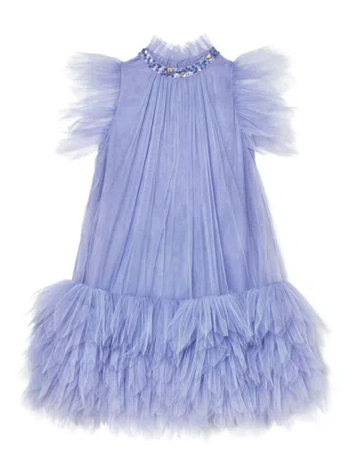Tutu Du Monde Kids' Dahlia Embellished Tulle Dress In Purple