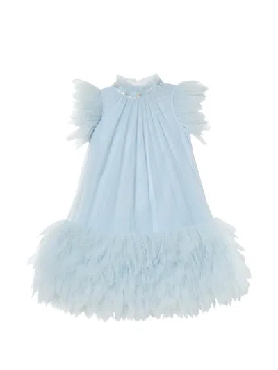 Tutu Du Monde Kids' Dahlia Glitter Tulle Dress In Blue
