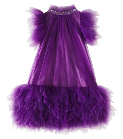 Tutu Du Monde Kids' Dahlia Tulle Dress In Purple