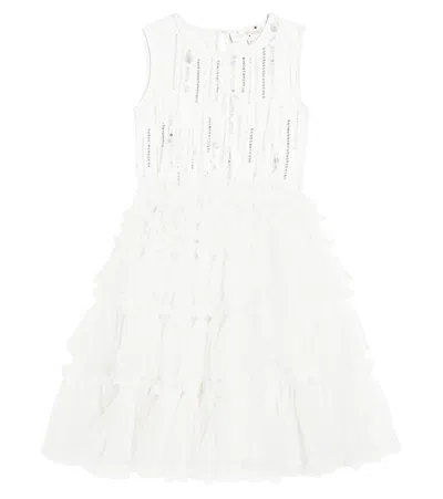 Tutu Du Monde Kids' Dauphinette Embellished Tulle Dress In White