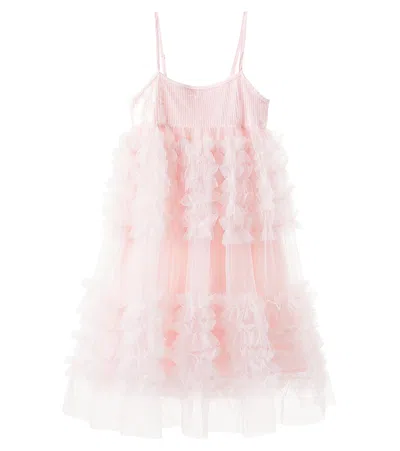 Tutu Du Monde Kids' Diamond Dust Ruffled Tulle Dress In Pink