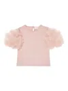 Tutu Du Monde Diamond Dust Tulle-sleeve Top In Pink