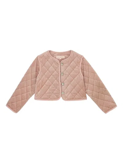 Tutu Du Monde Kids' Diamond Of The Season Quilted Jacket In Pink