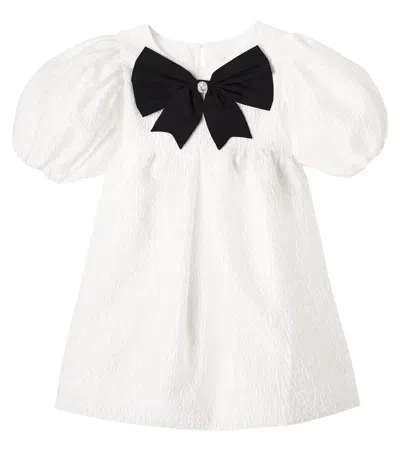 Tutu Du Monde Kids' Dolly Bow-detail Brocade Dress In White