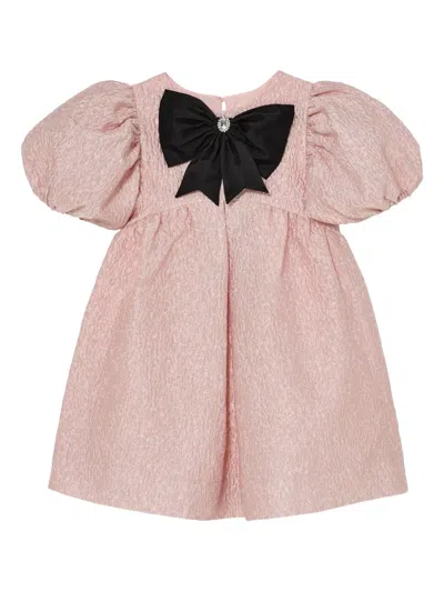 Tutu Du Monde Kids' Dolly Puff-sleeve Bow Dress In Pink