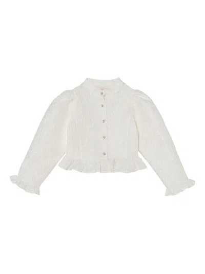 Tutu Du Monde Dolly Ruffled Puff-sleeve Jacket In White