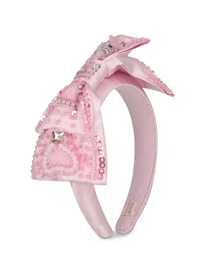 Tutu Du Monde Babies' Embellished Bow Headband In Pink