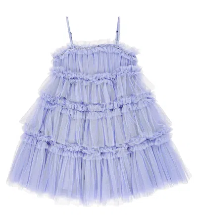 Tutu Du Monde Kids' Embellished Tulle Dress In Purple