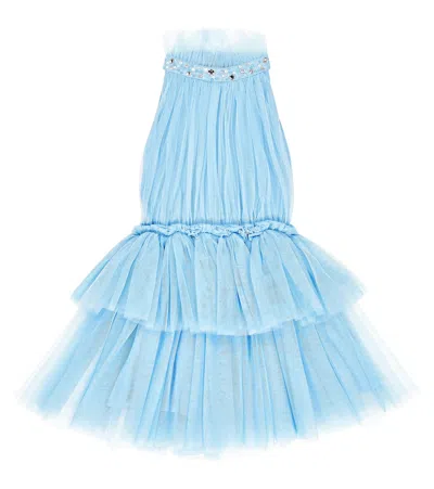 Tutu Du Monde Kids' Embellished Tulle Dress In Blue Breeze