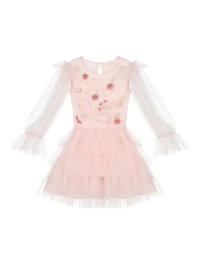 Tutu Du Monde Kids' Embellished Tulle Dress In Pink