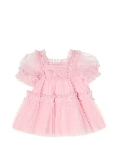 Tutu Du Monde Babies' Encore Angel Sequin-embellished Ruffled Dress In Pink
