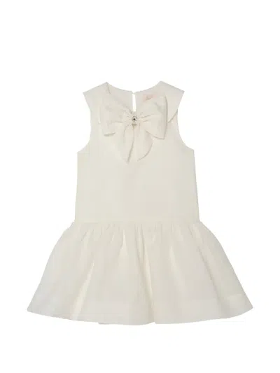 Tutu Du Monde Kids' Étoile Collared Bow Dress In White