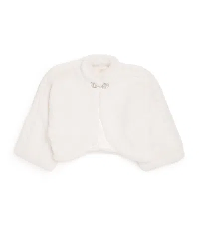 Tutu Du Monde Kids' Faux Fur Promenade Jacket In White