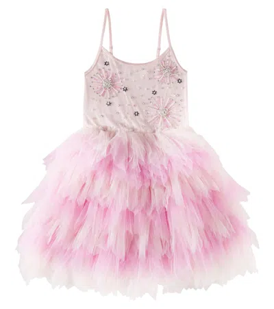 Tutu Du Monde Kids' Fireworks Jersey And Tulle Dress In Pinkcloud