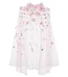 Tutu Du Monde Floral-appliqué Sequined Cape In Pink
