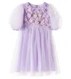 Tutu Du Monde Floral-appliqué Tulle Dress In Purple