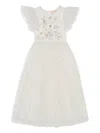 Tutu Du Monde Floral-embellished Tulle Dress In White
