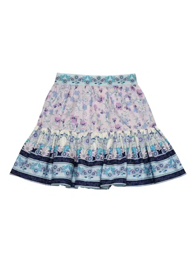 Tutu Du Monde Kids' Floral-print Skirt In Blue