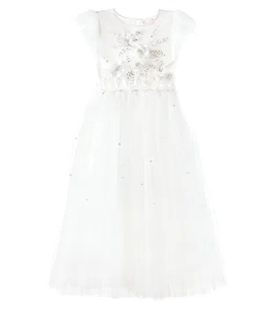 Tutu Du Monde Kids' Garden Soirée Embellished Tulle Dress In White