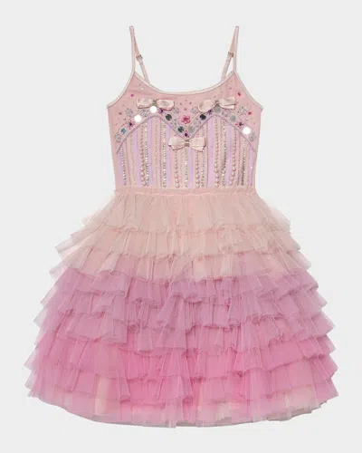 Tutu Du Monde Kids' Girl's Arcadia Ombre Tutu Dress In Almond Milk