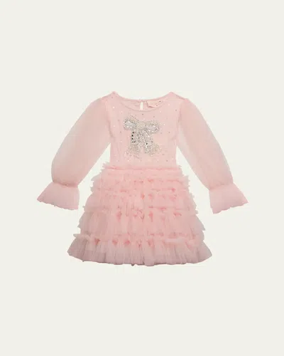 TUTU DU MONDE GIRL'S CRYSTAL SEQUINED BOW TUTU DRESS