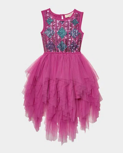 Tutu Du Monde Kids' Girl's Hole In One Embellished Tutu Dress In Fuschia
