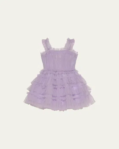 Tutu Du Monde Kids' Girl's Lola Embellished Tulle Dress In Pastel Lilac