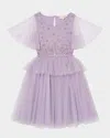 Tutu Du Monde Orchid Radiance Embellished Tiered Dress In Purple