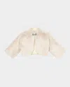 Tutu Du Monde Girl's Promenade Faux Fur Bolero Jacket In White