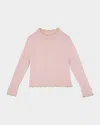 Tutu Du Monde Girl's Skyway Scalloped Top In Pink