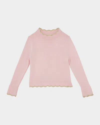 Tutu Du Monde Kids' Girl's Skyway Scalloped Top In Pink