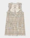 Tutu Du Monde Girl's Texas Hold 'em Sleeveless Tweed Dress In Brown