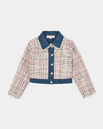 Tutu Du Monde Kids' Girl's Texas Tweed Jacket In Pink