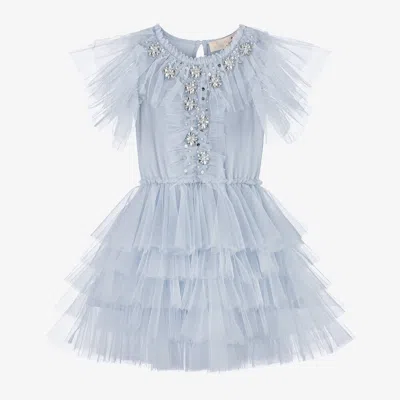 Tutu Du Monde Babies'  Girls Blue Tulle & Silver Sequin Dress