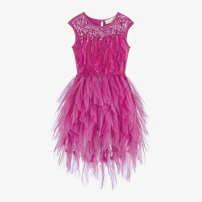 Tutu Du Monde Kids'  Girls Pink Sequin, Feather & Tulle Dress