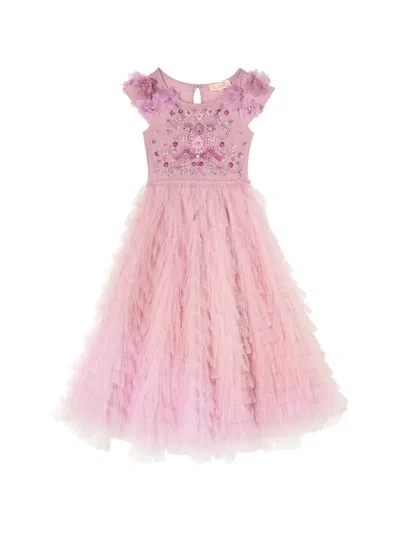 Tutu Du Monde Kids' Gstaad Glamour Crystal-embellishment Tutu Dress In Pink