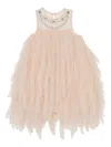 Tutu Du Monde Guilded Splendour Embellished Ruffled Dress In Gold